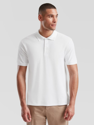 Polokošeľa pánska biela Premium: 180g bavlna piqué, ktorá drží tvar | Fruitshop