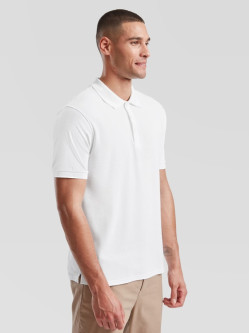Polokošeľa pánska biela Premium: 180g bavlna piqué, ktorá drží tvar | Fruitshop