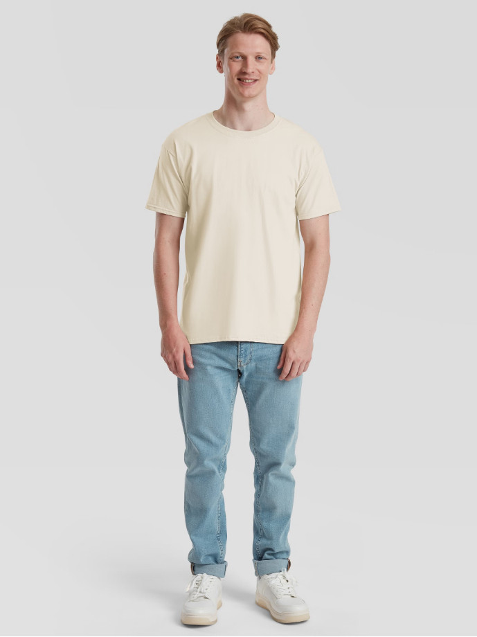 Prémiové Unisex pánske bavlnené Tričko Bez potlače Prírodné natural 195g | Fruitshop