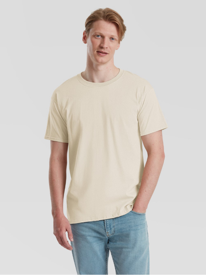 Prémiové Unisex pánske bavlnené Tričko Bez potlače Prírodné natural 195g | Fruitshop