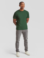 Pánske Unisex pevné  bavlnené Tričko Bez potlače Fruit of the Loom zelené 205g | Fruitshop