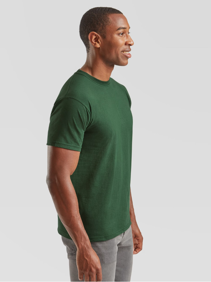 Pánske Unisex pevné  bavlnené Tričko Bez potlače Fruit of the Loom zelené 205g | Fruitshop