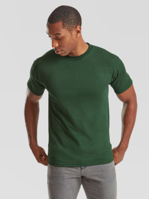 Pánske Unisex pevné  bavlnené Tričko Bez potlače Fruit of the Loom zelené 205g | Fruitshop