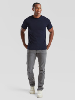 Pánske Unisex pevné  bavlnené Tričko Bez potlače Fruit of the Loom Tmavomodré 205g | Fruitshop