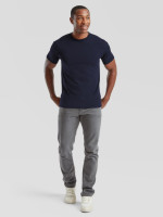 Pánske Unisex pevné  bavlnené Tričko Bez potlače Fruit of the Loom Tmavomodré 205g | Fruitshop