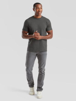 Pánske Unisex pevné  bavlnené Tričko Bez potlače Fruit of the Loom tmavošedé 205g | Fruitshop