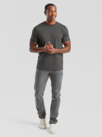Pánske Unisex pevné  bavlnené Tričko Bez potlače Fruit of the Loom tmavošedé 205g | Fruitshop