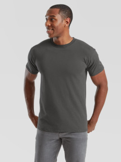 Pánske Unisex pevné  bavlnené Tričko Bez potlače Fruit of the Loom tmavošedé 205g | Fruitshop