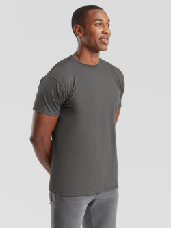 Pánske Unisex pevné  bavlnené Tričko Bez potlače Fruit of the Loom tmavošedé 205g | Fruitshop