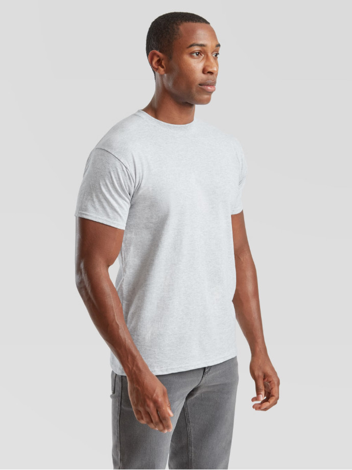 Pánske Unisex pevné  bavlnené Tričko Bez potlače Fruit of the Loom Melírové 205g | Fruitshop