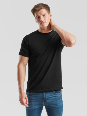 Pánske Unisex pevné  bavlnené Tričko Bez potlače Fruit of the Loom Čierne 205g | Fruitshop