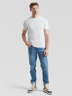 Pánske Unisex pevné  bavlnené Tričko Bez potlače Fruit of the Loom Biele 205g | Fruitshop