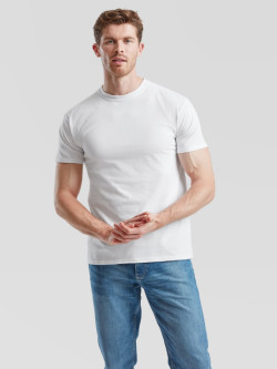 Pánske Unisex pevné  bavlnené Tričko Bez potlače Fruit of the Loom Biele 205g | Fruitshop