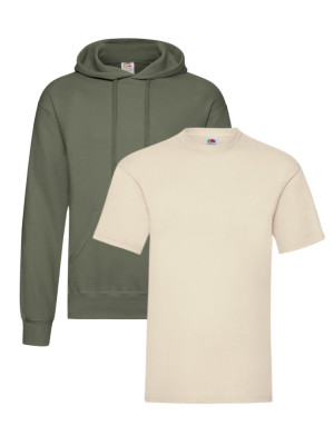 Starter Pack Signature: Tričko Natural & Mikina Olive | Fruitshop